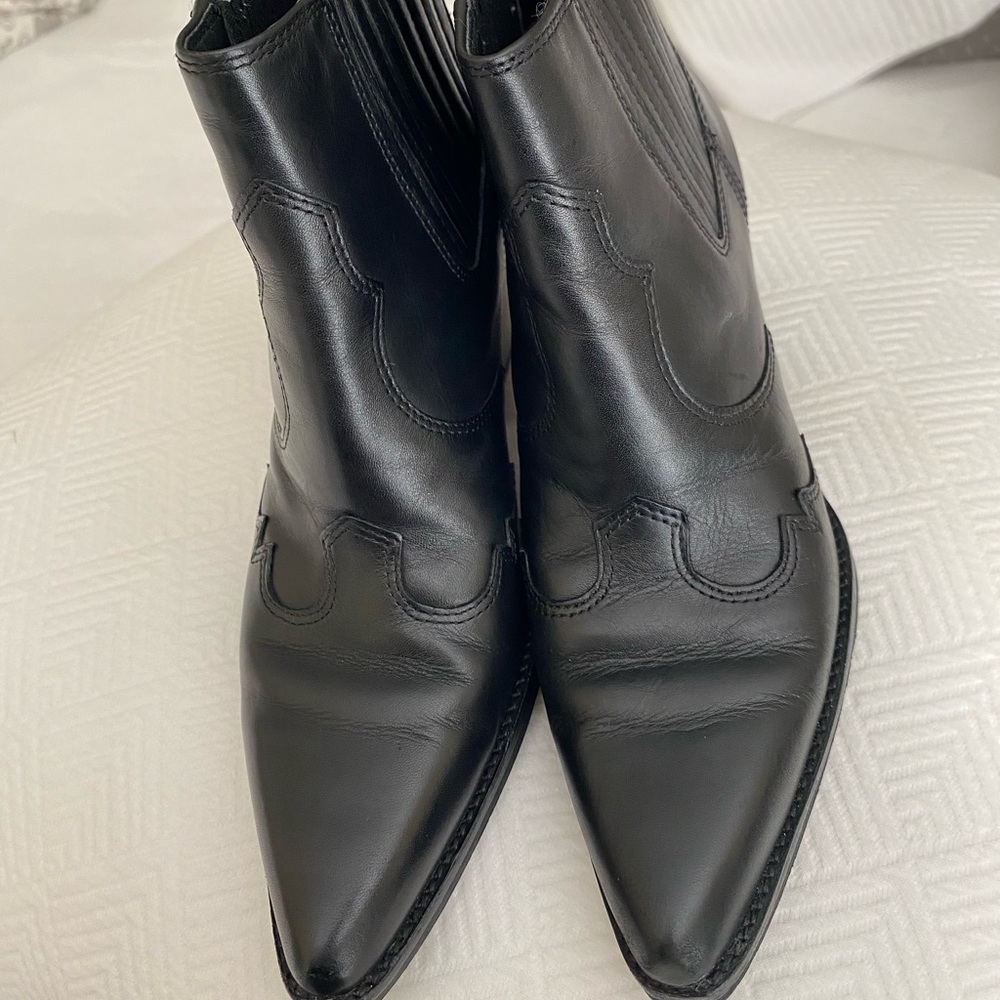 Sam Edelman Black Leather Ankle Boots